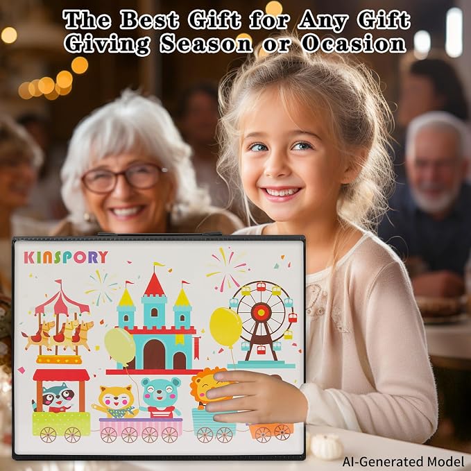KINSPORY Art Set for Kids, 290 Pack Double-Side Easel Drawing Kits - Black