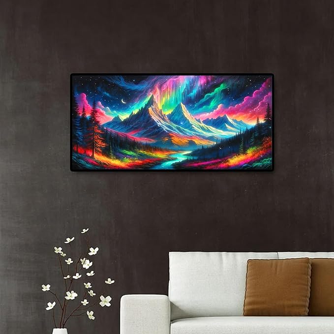Large Diamond Art Kits for Adults Northern Lights Big Diamond Painting Kits | Large Aurora Landscape Diamond Art Painting Kits for Adults Beginner, DIY Round Full Gem Art Kit Home Decor Gift 27.6x15.8in