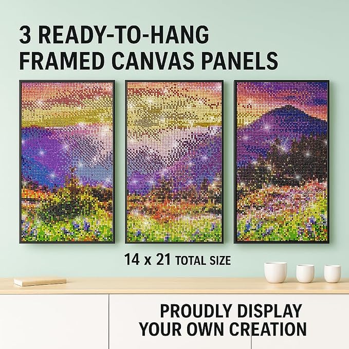 ArtSkills Diamond Painting Kit Framed Canvas Diamond Art - Mountains