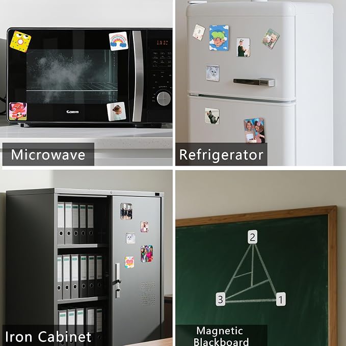UJL 40Pcs Sublimation Magnet Blanks Custom Square Magnets (2.95" x 2.16") | Personalized Refrigerator Custom Magnets Sublimation Blanks DIY Craft Gifts for Kitchen Office Decorative