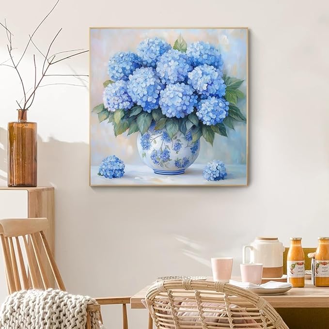 Diamond Art Kits for Adults,Hydrangea Flowers Diamond Painting Kits 12x12in