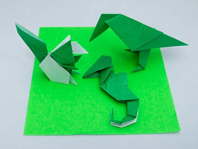 [Taro's Origami Studio] Standard 6 Inch One Sided 23 Colors 100 Sheets Square Easy Fold Premium Japanese Paper for Beginner (Gold and Silver Included)