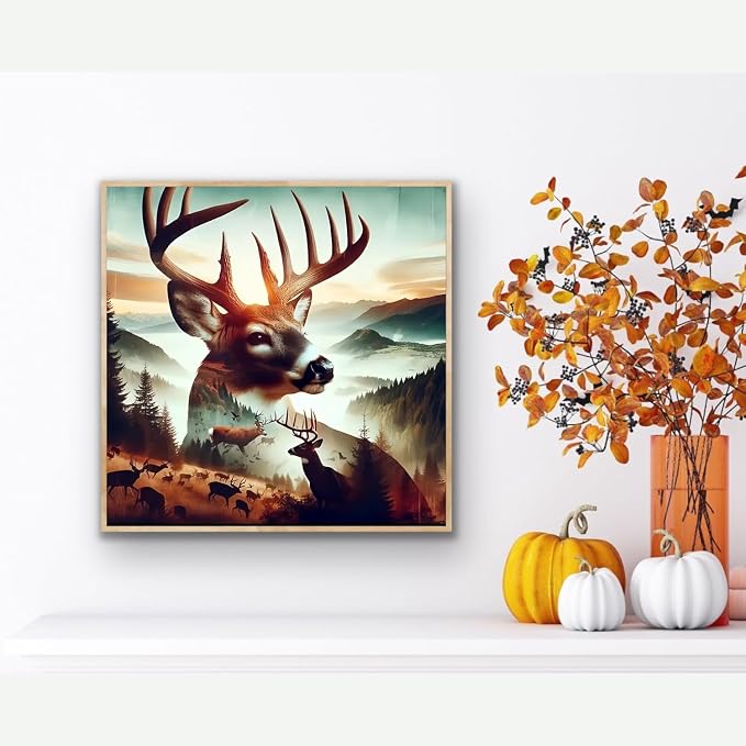 ARPADAMO Diamond Art Kits for Adults,Deer Diamond Painting Kits 14 x 14in