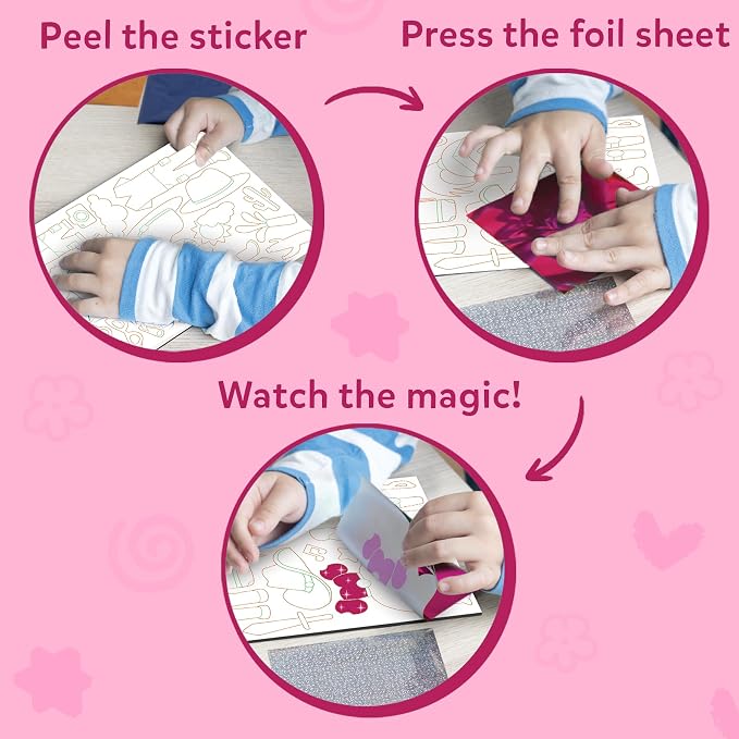 Skillmatics Foil Fun Dress Up, DIY Foil Art & Craft Activity, Gift for Kids | Travel Toys, 100+ Stickers, Fine Motor Skills, Mess-Free Art, Screen-Free, Gifts for Girls & Boys Ages 4, 5, 6, 7, 8, 9