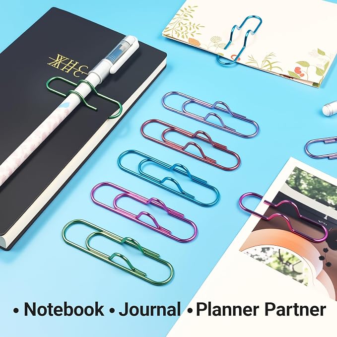 Paper Clip Pen Holders for Notebook, Journal & Planner 15Pack
