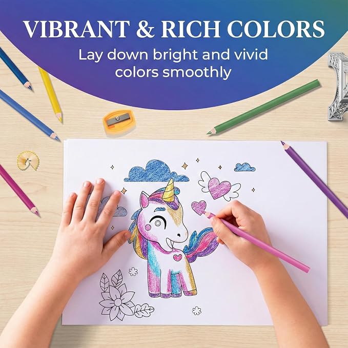 Rosmonde Colored Pencils Bulk, 50 Sets (600 Pencils), 12 Assorted Colors
