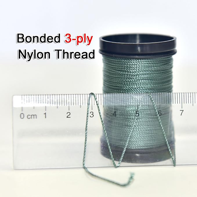 30 Yards Heavy Duty Extra Strong Upholstery Nylon Sewing Thread for Machine, Home, Hand, Craft, and Denim Leather，Color：Dark Jade Green