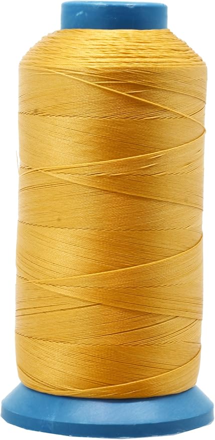 Mandala Crafts Size 69 210D T70 Gold Bonded Nylon Thread, 1500 YDs
