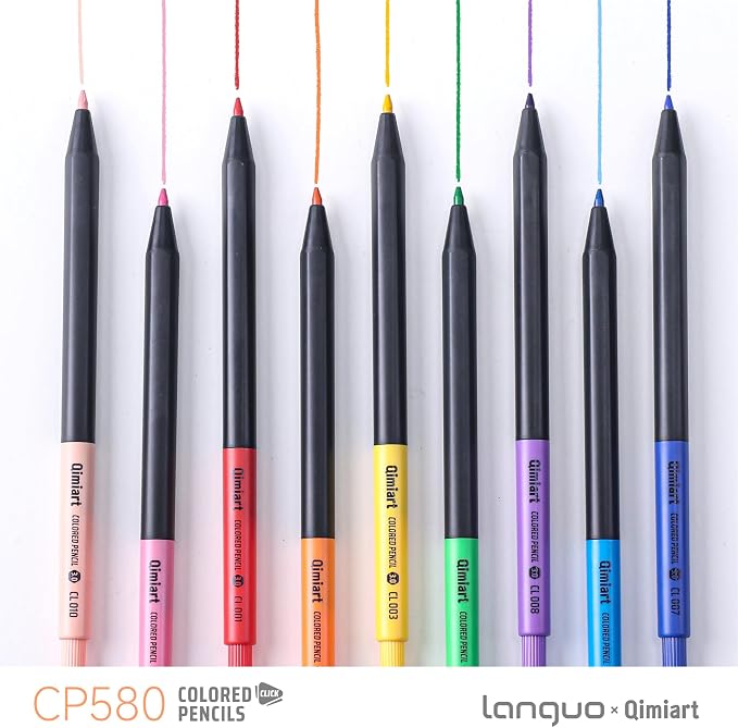 languo 96 Colors Mechanical Colored Pencils Set, 3.0mm Oil Based Core