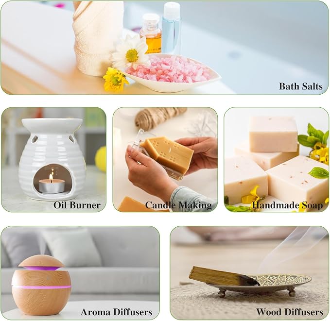 PHATOIL Fragrance Oil Set 10 Oils for Home Diffuser, Aromatherapy 0.34fl.oz