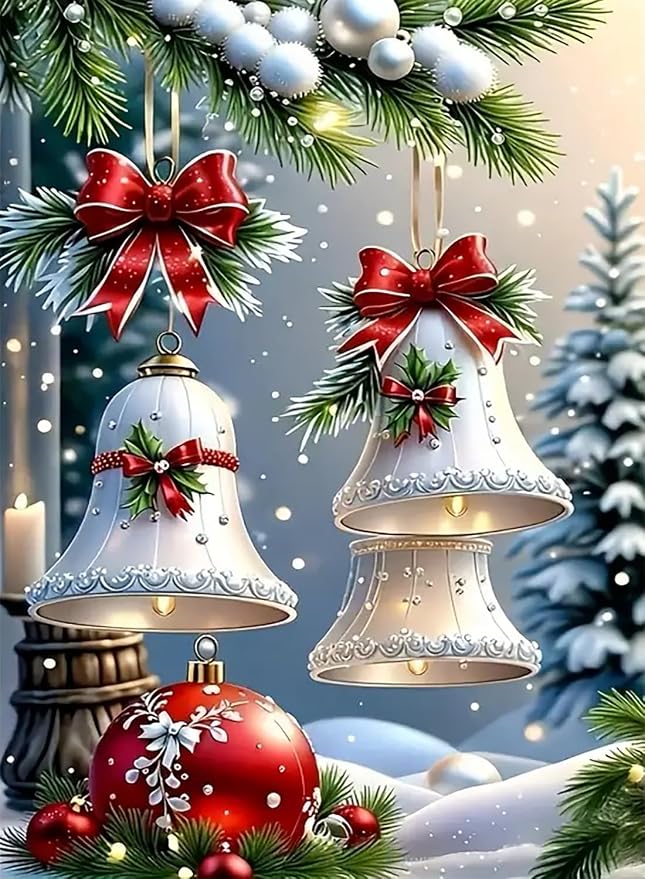 Christmas Bell Diamond Art Kits for Adults Diamond Painting Kit for Adults