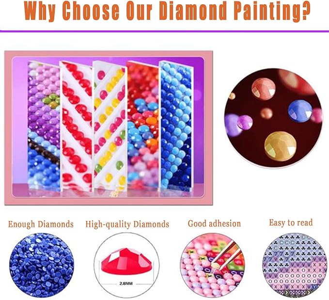 Cute Cat Diamond Art Kits for Adults Diamond Painting Kit for Beginner