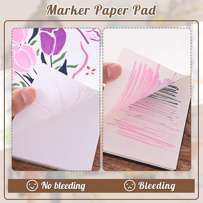 8.3 × 8.9 Inch Marker Pad, Smooth Sketchbook for Alcohol Markers