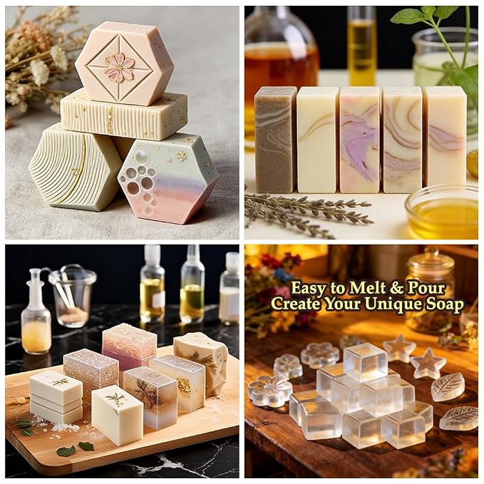 Clear Soap Base, Melt and Pour Glycerin Soap Base for Soap Making 5.2 LB