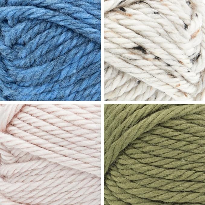 Lion Brand Yarn, Hometown Super Bulky Yarn, Lakehouse Pack, 4 Skeins