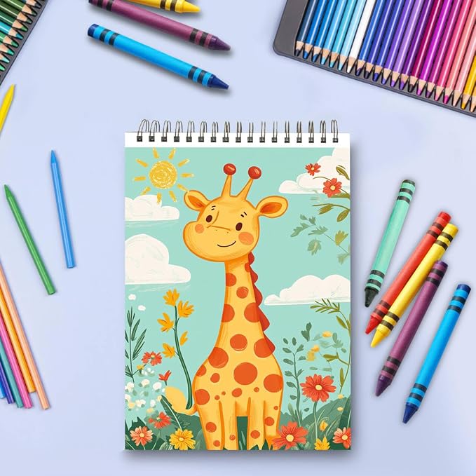 9" x 12" Hard Cover Sketch Book, Top Spiral Bound Sketch Pad, 100 Sheets 68lb/100gsm Drawing Paper, 1 Pack