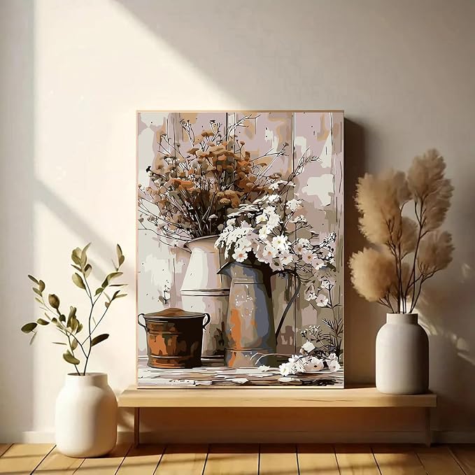 BYGFHLYW Easy Paint by Numbers Kit on Canvas for Adults Beginner | DIY Painting with Numbers for Adults, Acrylic Simple Oil Paints by Number Kits for Home Wall Decor 16x20 In