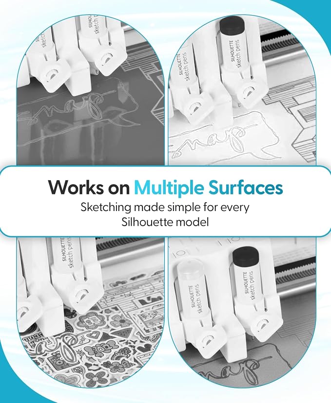 Silhouette Sketch Pens - Black & White Colors for Cameo, Portrait & Curio