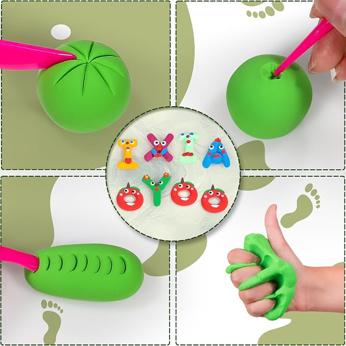 Ixiaoyoo Air Dry Clay, 100 Colors Foam Modeling Clay for School Projects