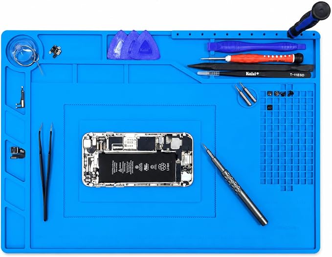 Kaisi Soldering Mat,15.35" x 10.6" Inch Heat Resistant Silicone Work Mat
