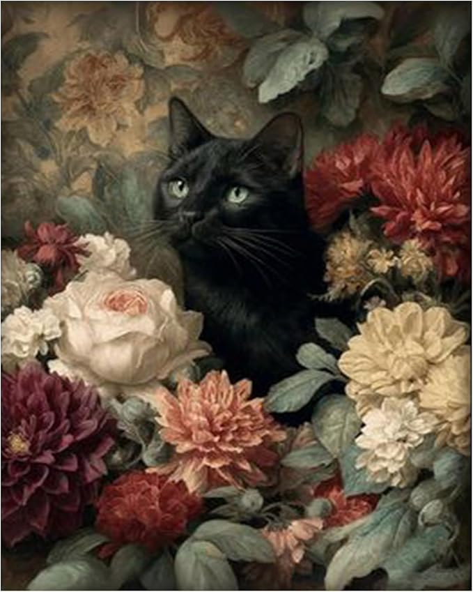 Cat Paint by Numbers Kit for Adults, Adult Paint by Number Kits 16x20 in | Paint by Numbers Kit for Adults, Acrylic Painting by Numbers, DIY Arts and Crafts for Gifts or Home Decor
