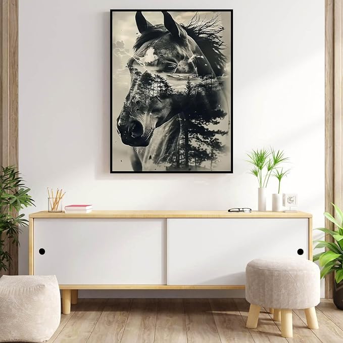 Meothan Diamond Art Kits for Adults Horse Diamond Painting Kit 12x16in