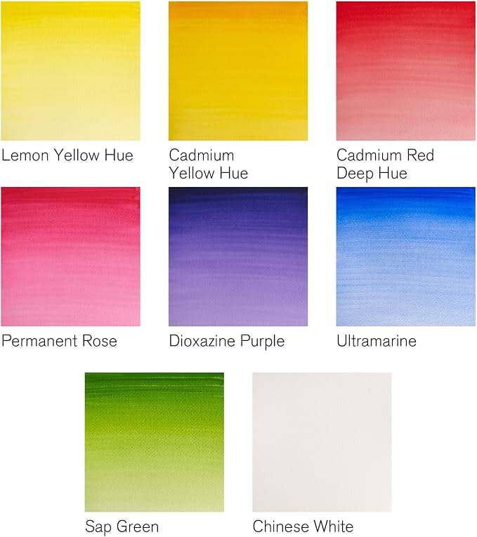 Winsor & Newton Cotman Watercolor Paint Set, 8 Half Pan, Floral Pocket Set | Introductory Watercolor made with Fine Art Pigments, Perfect for Beginners, Lightfast & Permanent, Good Tinting Strength