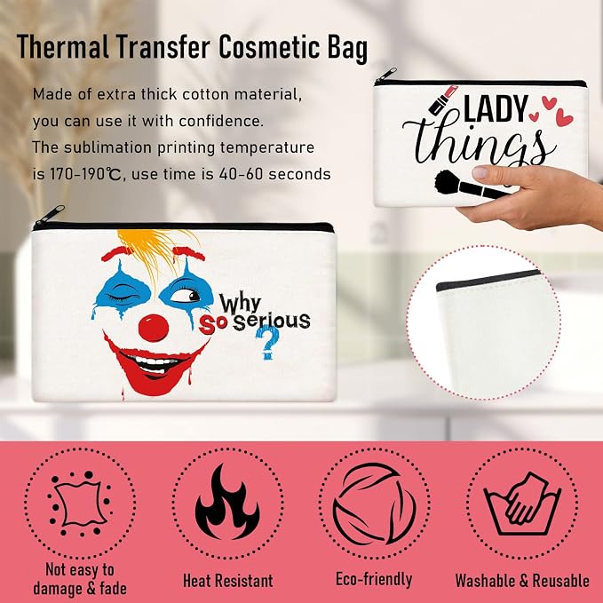 Legigo Blank Canvas Bags Zipper Pouch Makeup Bags Pencil Pouch Bulk | Multi-Purpose, Sturdy Canvas Pouch with Zipper, Cosmetic Travel Toiletry Bag for DIY Crafts, Gifts & Storage, 8.3 x 5 Inch