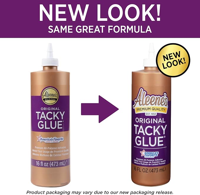 Aleene's Original Tacky Glue, Perfect for Crafts and DIY Projects, Dries Fast and Clear, 16 fl oz 3-Pack