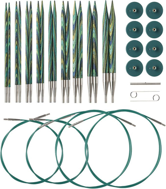 Knit Picks Caspian Wood Interchangeable Knitting Needles Set - US 4-11