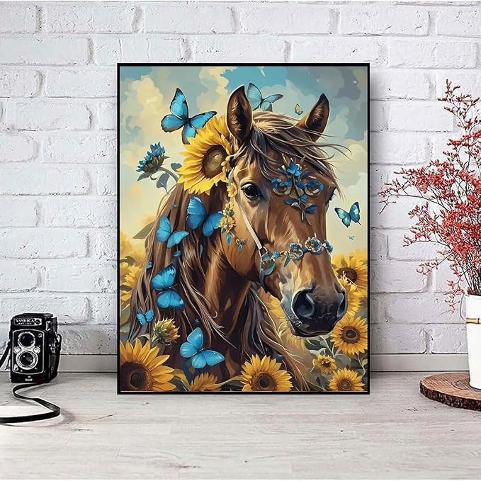 askkqtx Horse Diamond Art Kits for Adults Beginnners 12X16 Inch