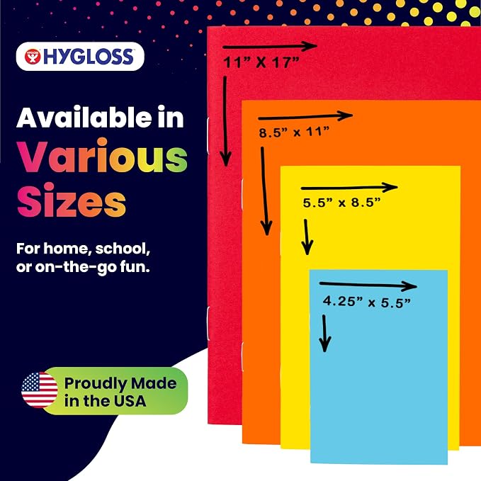 Hygloss Blank Books - Bulk 20 Pack – 4.25" x 5.5" A6 Assorted Colors – Paperback Blank Books for Kids to Write Stories, Doodle Art – Plain Drawing Sketchbook, Unlined Journal, Notebook Without Lines