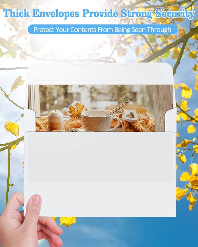 Blank-Cards-and-Envelopes 60 Pack - 4 x 5.5 Folded Cardstock with A2 White Envelopes-for-Invitation, Heavyweight Blank-Note-Cards-and-Envelopes Self Seal Printable for Greeting Party Birthday