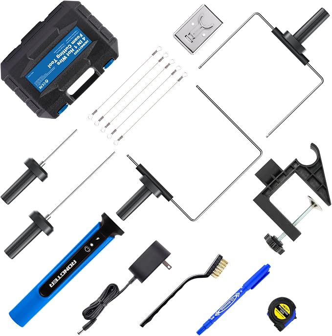 Hot Wire Foam Cutter Kit for Styrofoam with Case (Toolbox Blue)
