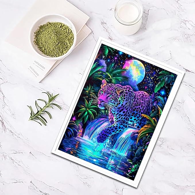 XUCNWL Diamond Art Kits for Adults, Leopard Diamond Painting