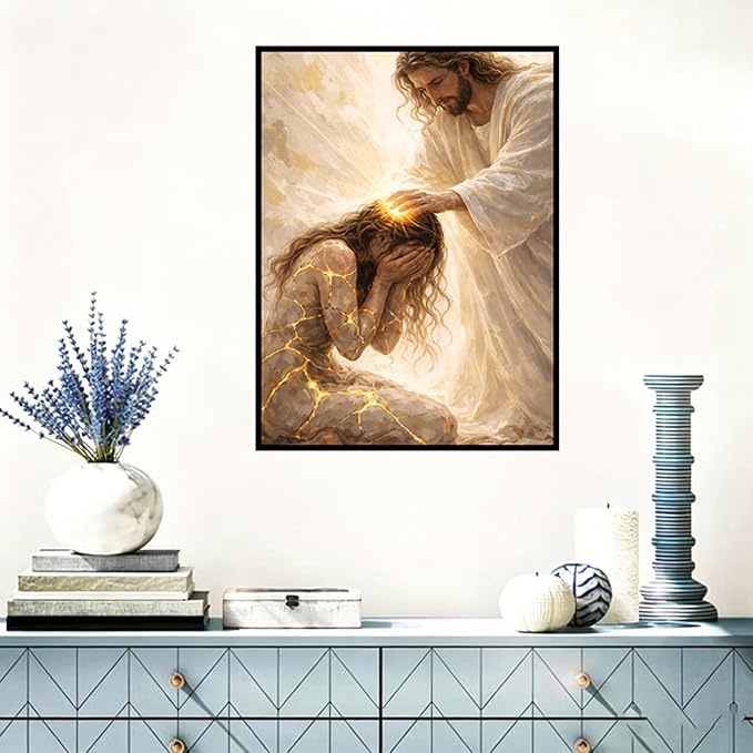 Benjenes Jesus Diamond Art Kits for Adults Christ Religious Diamond Paint