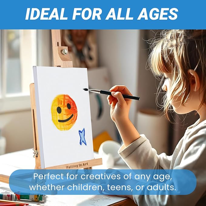 Falling in Art Basic H-Frame Tabletop Easel, Holding Canvas up to 24" High