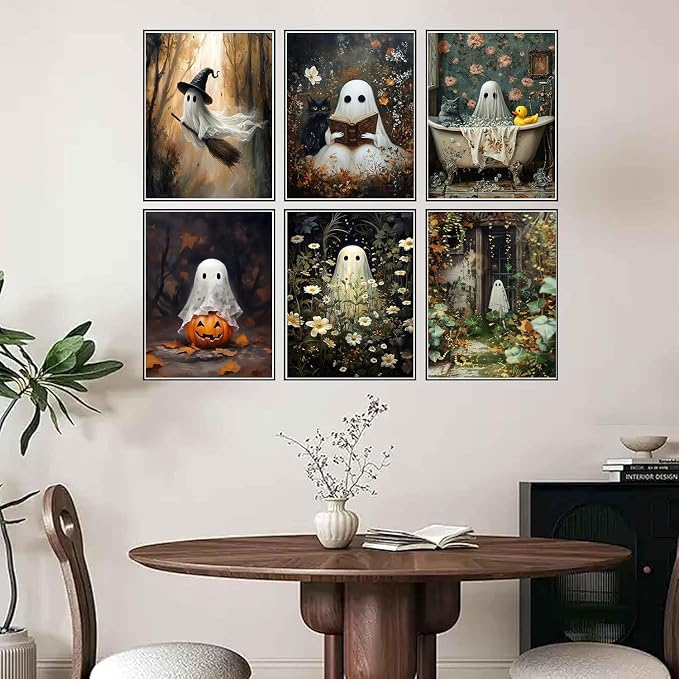 Diamond Art Kits for Adults,6 Pack ghost Diamond Painting Kits 12 x 16in