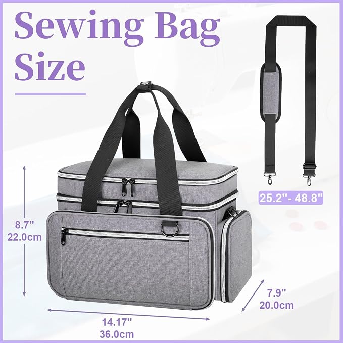 Anitor Sewing Supplies Organizer, Double Layer Sewing Storage Organizer