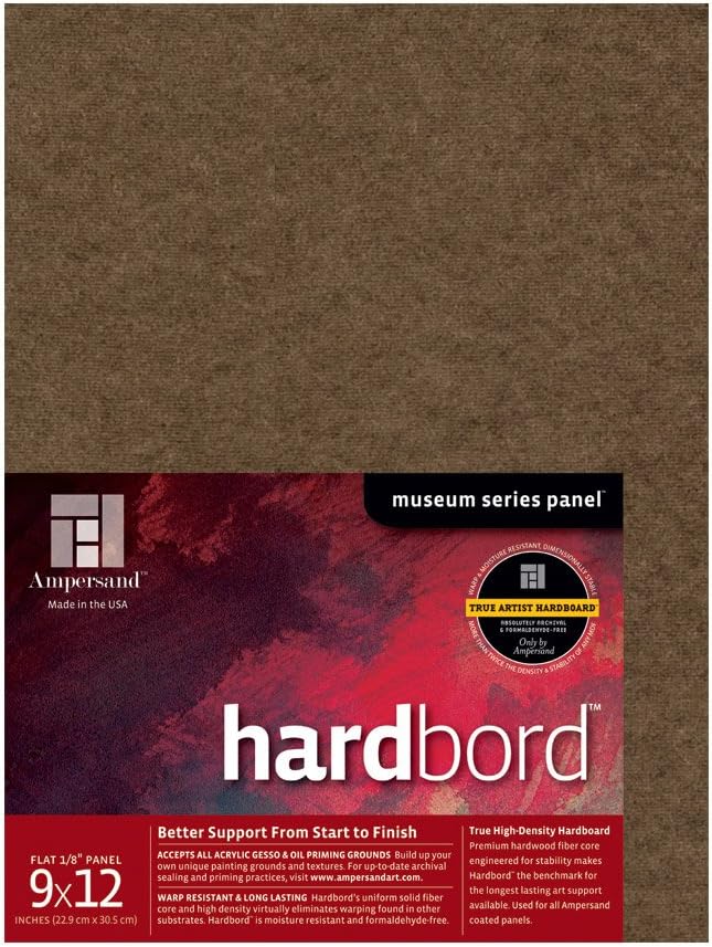 Ampersand Museum Series Hardbord for Painting and Mounting, 1/8 Inch Depth, 9X12 Inch (AMHB09)