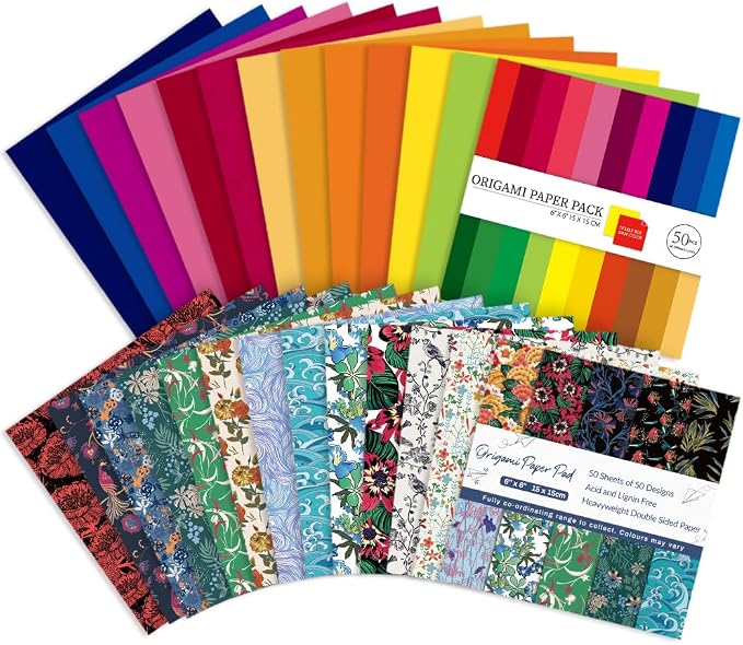 6x6" Origami Paper,100Sheets Double Sided Colored Paper,Square Craft Paper