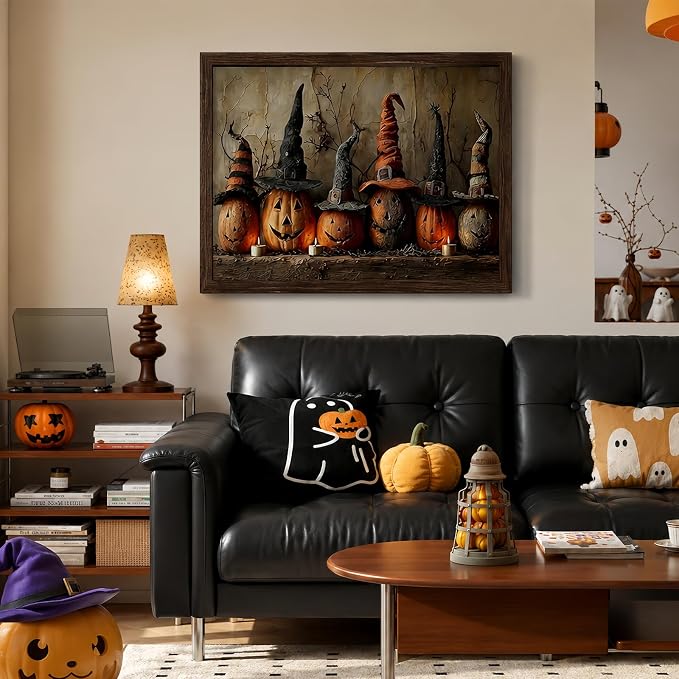 Mosaflare 5D Pumpkin Witch Hat Diamond Painting Kits for Adults 12x16 Inch