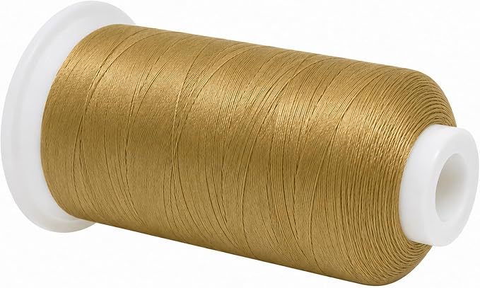 Mandala Crafts Tan Tex 90 Polyester Heavy Duty Thread for Upholstery | 1500 Yds T90 UV Resistant Strong Thread for Leather Sewing, Marine, Drapery, Jeans, Hair Weaving & Extension, Outdoor
