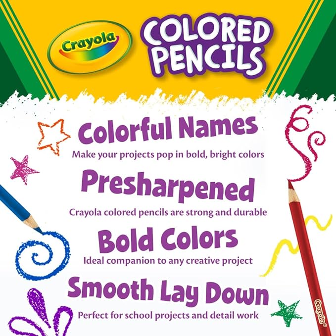 Crayola Colored Pencils (36ct), Teacher School Supplies for Kids & Adults, Preschool Classroom Must Haves, Coloring Gift, Ages 3+