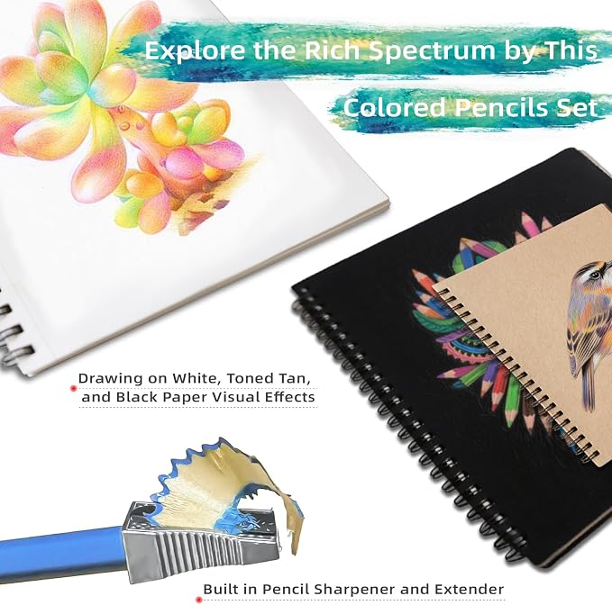72 Colored Pencils Professional Coloring Pencils Artist Sketch Drawing Color Pencil for Kids and Adults Art Color Pencil Set