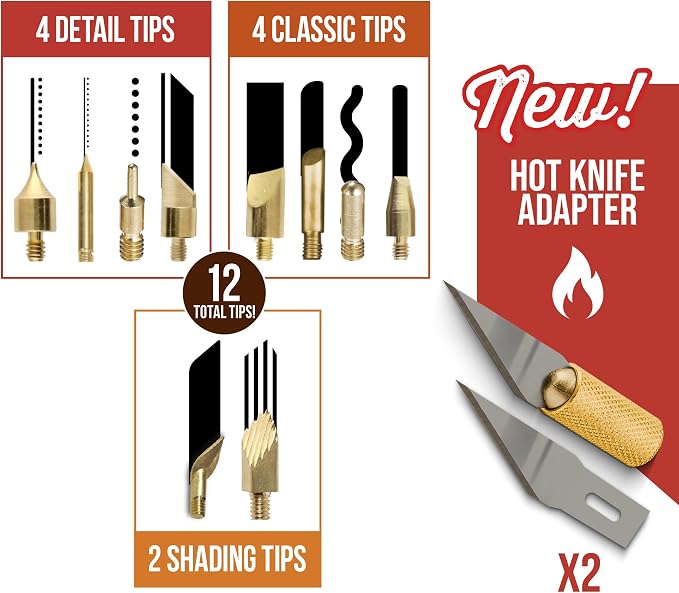 ArtSkills Wood Burning Tool Kit 16 Piece Adjustable Temp Wood Burning Pen