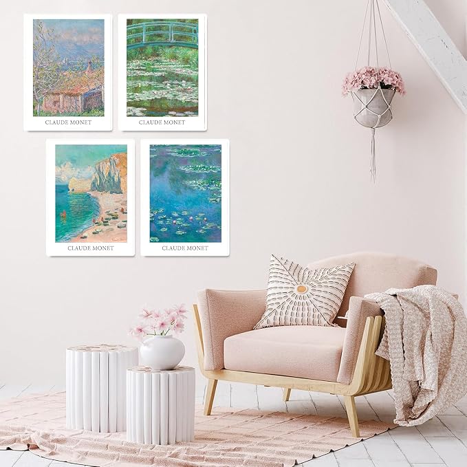 4 Pack Monet Diamond Art Kits for Adults Diamond Painting Kit for Beginner