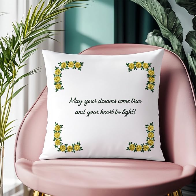 ORIGACH 4 Sheets Water Soluble Embroidery Patterns Stabilizers - Pre-Printed Borders & Motifs Designs - Stick & Stitch Embroidery Paper for Hand Sewing Lovers
