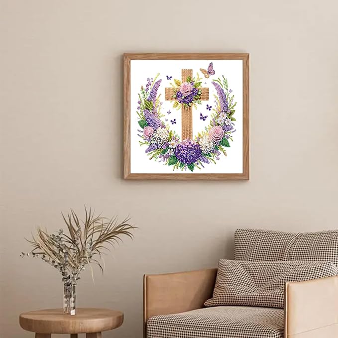 Flowers Diamond Art Kits for Adults Special Shape Diamond Painting