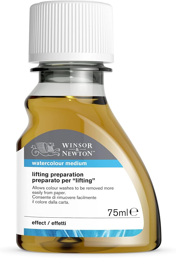 Winsor & Newton Watercolor Medium, Lifting Preparation, 75ml Bottle | Prevents Permanent Sinking of Watercolor, Helpful for Later Corrections or Special Effects
